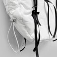 thumbnail image 2 of Nuevo Bolso Plumón Ligero Y Versátil Gran Capacidad Informal Con Lazo Abrigo Algodón Bandolera Bolso Mujer (Estilo 1) Bolso Blanco Lazo, 2 of 9