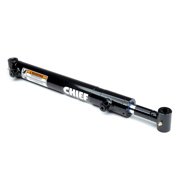 Chief LD Loader Welded Hydraulic Cylinder - Double Acting Cylinder for Light Duty Applications - 1.5 Bore, 16 Stroke, 3000 PSI, Retracted Length 24 , 40 Extended, 5300 lbs Column Load, SAE 6 Port 1.5 x 16