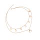 thumbnail image 3 of Collar Gargantilla Cadena multihilos con colgantes en forma de disco y luna dorado, 3 of 9