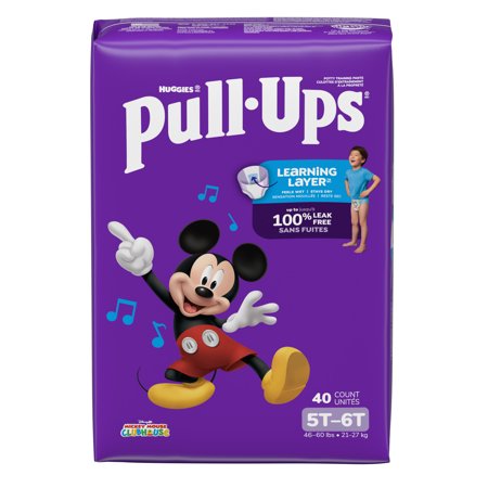 PULL-UPS BOYS’ POTTY TRAINING PANTS, 5T-6T (46+ LBS), 80 COUNT (SELECT FOR MORE)