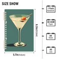 thumbnail image 2 of FORMRS 1-Subject Spiral Notebook 8" x 5" College Ruled 60 Refillable Sheet A5 Hard Cover, 2 Pack, Beige Martini, 2 of 7