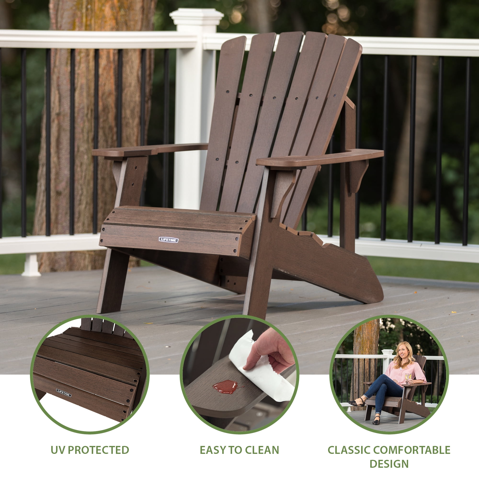 Lifetime Adirondack Chair - Brown