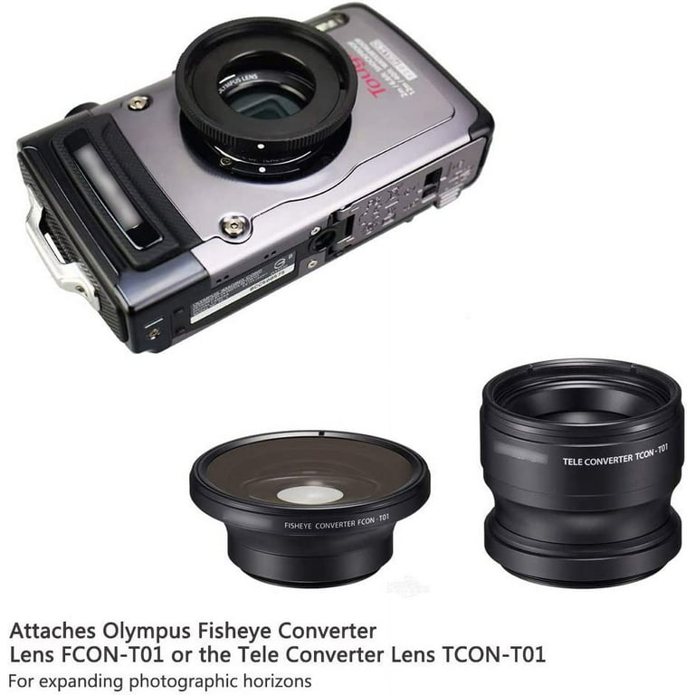 Lens Kit for Olympus Tough TG-6 TG-5 TG-4 TG-3 TG-2 TG-1, Conversion Lens  Adapter + 40.5mm UV Filter + Lens Cap