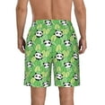 thumbnail image 3 of KLL Cartoon Panda And Leaf 1 Men's Casual Summer Beach Shorts Hawaiian Shorts with Pockets-Large, 3 of 5