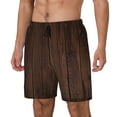 thumbnail image 2 of Daiia Vintage Wood Mens Swim Trunks Swim Shorts Quick Dry Swim Shorts with Mesh Lining Pockets-Medium, 2 of 9