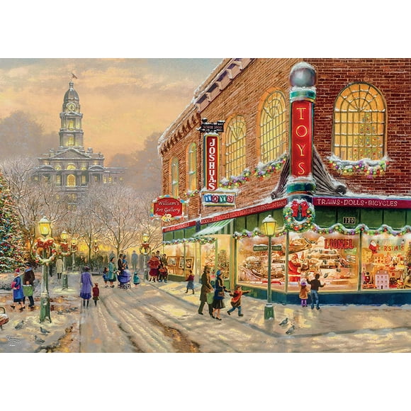 HHHC - Casse-Tête de 1000 Pcs Thomas Kinkade pour les Fêtes, un Vœu de Noël