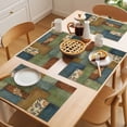 thumbnail image 5 of Modern Bohemian Placemats Set of 2, Vintage Flowers Geometric Plaid Patchwork Non-Slip Place Mats Washable Table Mats for Kitchen Dining Table Decorations Indoor/Outdoor, 5 of 9
