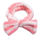 thumbnail image 4 of Diadema Sonducket Bowknot Banda elástica para la cabeza franela franja blanca roja, 4 of 6