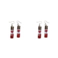 thumbnail image 3 of Qarigey 1 par de pendientes de gota para mujer, pendientes colgantes de botellas de cristal con flores a la moda, joyería para oreja de aniversario para Rojo 2piezas Qarigey CBP308080, 3 of 6