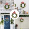 thumbnail image 6 of 12" Mini Eucalyptus Wreath Artificial Spring Summer Greenery Wreath for Front Door Farmhouse Kitchen Cabinet with Ribbon for Porch Wall Window Decor, 6 of 6