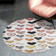 thumbnail image 4 of Orange Yellow Red Black Love Heart Valentine's Day Round Carpet Circle Rug Outdoor Patio Area Rug Washable Large Area Rugs Hallway Room Decor Fitness Mats, 4 of 8