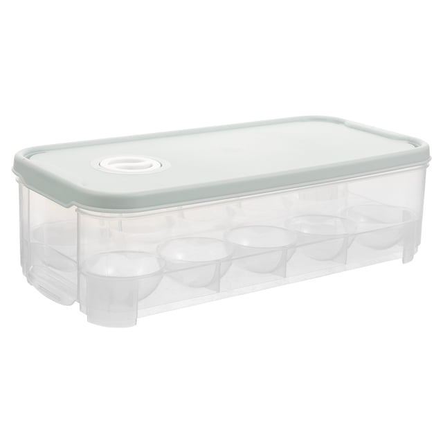 Caja para guardar 10 huevos transparente para refrigerador con tapa y dispensador de almacenamiento