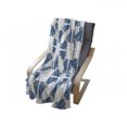 thumbnail image 4 of Blue and White Soft Flannel Fleece Throw Blanket, Portuguese Pavement Design Azulejo Mosaic with Diagonal Square and Shapes, Cozy Plush for Indoor and Outdoor Use, 60" x 80", Blue White, by Ambesonne, 4 of 6