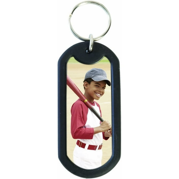 Neil Enterprises Inc. Metal Dog Tag Photo Keychains - Pack of 100