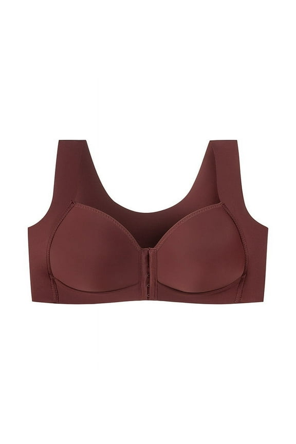 Front Closure Bras for Women No Underwire Full Coverage Bras Seniors Seamless Push up Everyday Bras Size 50
