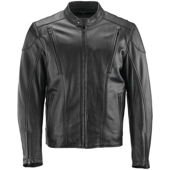 River Road 94360 Race Leather Jacket - Black - 2XL