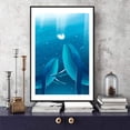 thumbnail image 3 of IDEA4WALL Framed Canvas Wall Art for Living Room, Bedroom Whale Canvas Prints for Modern Home Decoration Ready to Hang, 3 of 4