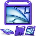 thumbnail image 2 of KOMI Étui de Protection Robuste pour Enfants Compatible avec iPad Air 11 Pouces M2(2024)/Pro 11 Pouces (2024) M4, Étui de Protection Léger Antichoc avec Poignée et Support, Convivial pour les Enfants (Violet), 2 of 5