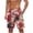 Red, variant on Men's Board Shorts Hawaiian Breathable Tropical Floral Print Swimwear with Elastic Waist Drawstring Summer Shorts for Island Getaways Black-1 XXL