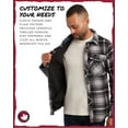 thumbnail image 4 of CANADA WEATHER GEAR Men's Plaid Shirt - Polar Fleece Long Sleeve Button Down Shirt for Men (M-XXL), 4 of 7