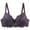 Purple, variant on Women’s Ornate Floral Scalloped Lace Thin Adjustable Strap Wireless Push Up Bra Satin Center Bow Light Padded Cups Wire Free Elegant Wedding Party Daily Feminine Comfort Underwear