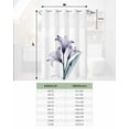 thumbnail image 6 of No Hook Shower Curtain with Snap in Liner, Abstract Ombre Purple Lily White Texture Hotel Shower Curtains for Bathroom, Washable Shower Curtain Liner Set with Mesh Top Window, 54"x78", 6 of 6
