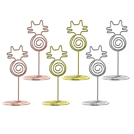 

12 Pcs Restaurant Office Tabletop Place Cards Holder Table Setting Tag Clips