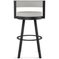 thumbnail image 2 of Amisco Tabouret de Comptoir Pivotant 26 Po. - Polyester Gris Clair / Métal Noir, 2 of 9