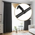 thumbnail image 4 of 2 Pcs Heavy Duty Adjustable Curtain Rod Brackets Rod Holders Curtain Rod Support Brackets Curtain Rod Hangers General Hardware Holders Wall Bracket Hanger Hooks with Screws, 3.62-4.6 Inch, Black, 4 of 6