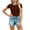 Coffee-02, variant on Perfectbot Women's Retro Ringer T-Shirt, Contrast Trim Crew Neck Slim Fit Short Sleeve Top, Comfy Casual Tee