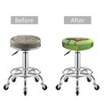 thumbnail image 5 of Round Bar Stool Seat Covers, Flying Frog On Branch Elastic Round Chair Cover Stool Seat Slipcover Bar Stool Cushions Round Pad for 12-14 inch, 5 of 7