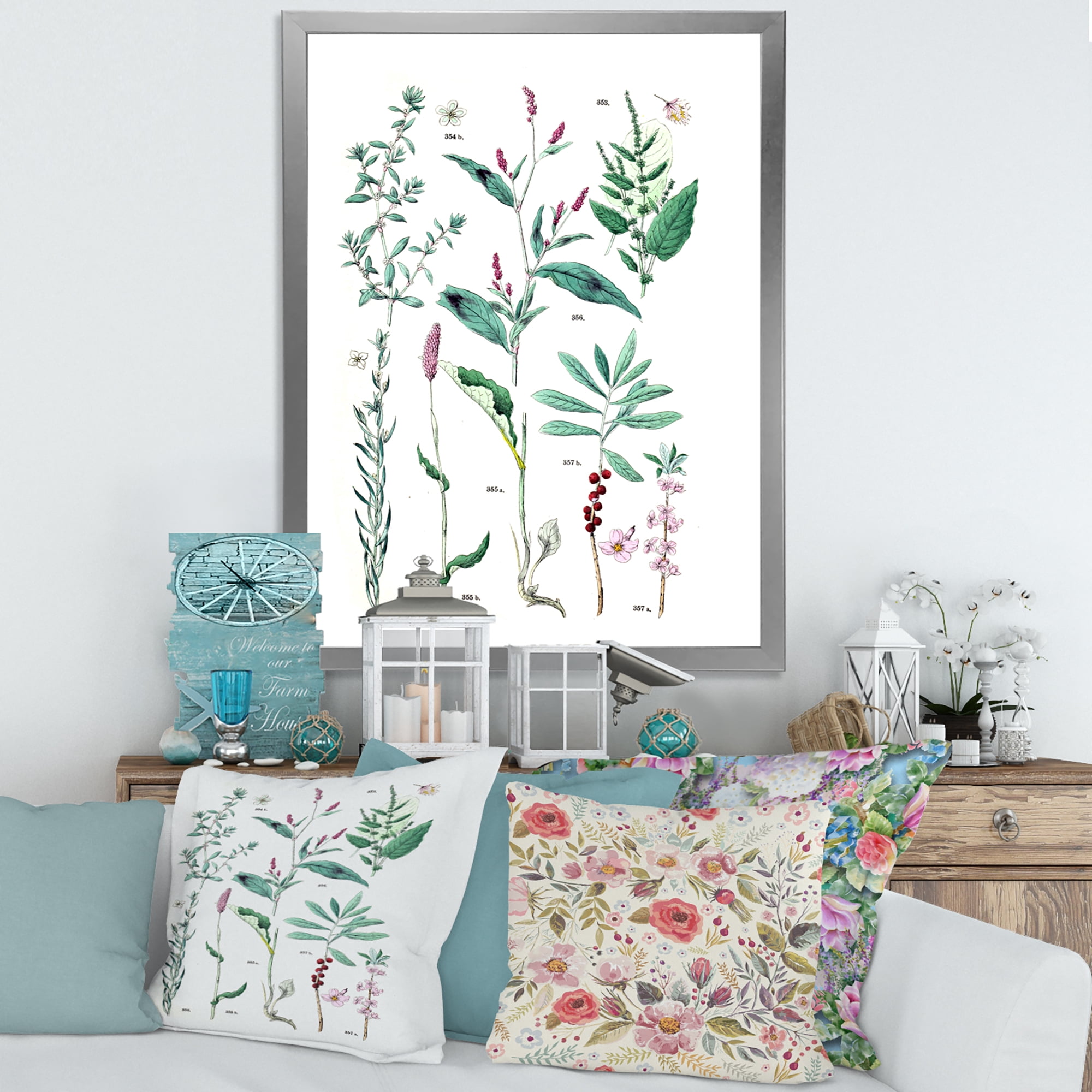 Designart 'Ancient Plants' Traditional Framed Art Print
