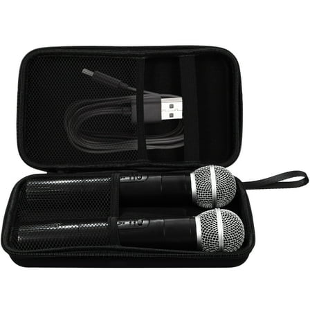 Microphone Storage Case USB Cable Bag Tote Organizer Travel