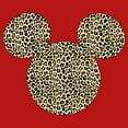 thumbnail image 2 of Girl's Mickey & Friends Cheetah Print Mickey Mouse Logo  Graphic Tee Red Large, 2 of 5