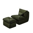 thumbnail image 4 of Compressed Lounge Chair with Ottoman, Space-Saving Modern Sofa for Small Spaces, Multi-Functional Ottoman Combo for Living Room, Bedroom, or Home Office - Comfortable Upholstered Design, 4 of 9