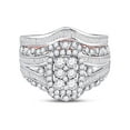 thumbnail image 2 of Diamond Princess 14kt Two-tone Gold Round Diamond Bridal Wedding Ring Band Set 2 Cttw, 2 of 4