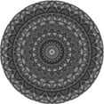 thumbnail image 1 of Ahgly Company Machine Washable Indoor Round Transitional Platinum Gray Area Rugs, 7' Round, 1 of 7
