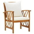 thumbnail image 6 of vidaXL 4 Piece Patio Lounge Set with Cushions Solid Acacia Wood, 6 of 11