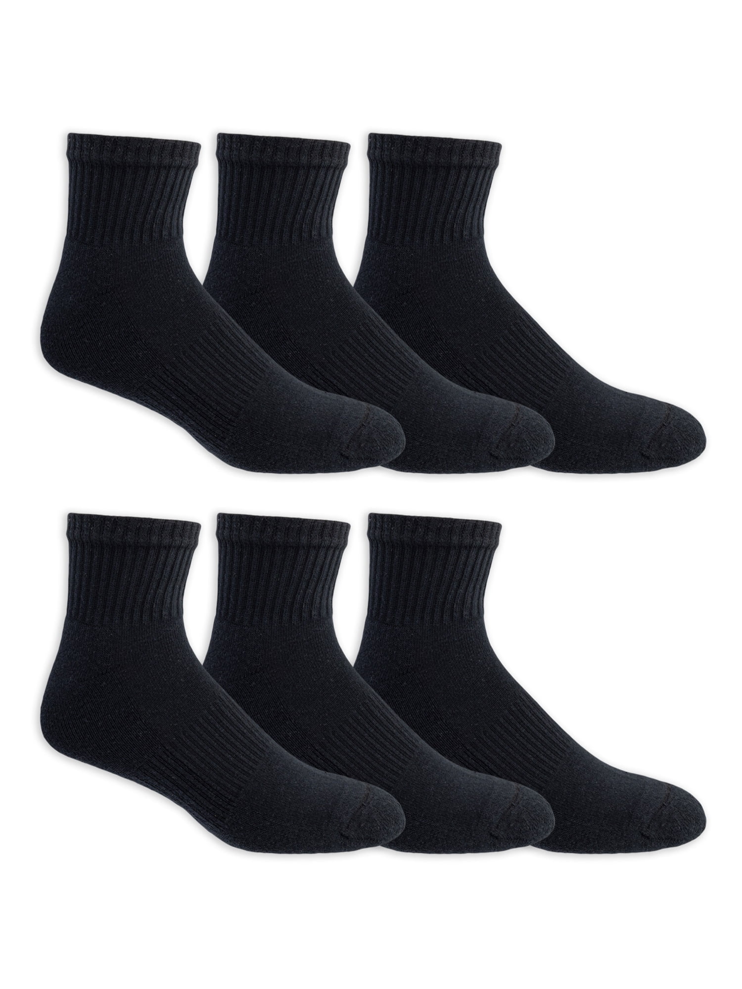 Athletic Works Men's Ankle Socks, 6-Pack
