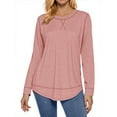 thumbnail image 3 of Fantaslook Womens Fall Tops Long Sleeve Shirts Casual Tunic Top Basic T Shirts Tees, 3 of 8