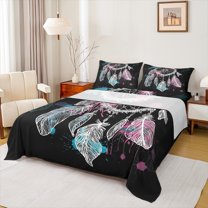 Feelyou Western Boho Dreamcatcher Bed Sheets, Splash Watercolor King Sheets, Teens Kids Boys Girls Sheet Set, Breathable Home Decor, 4-Piece