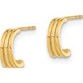 thumbnail image 2 of 14K Yellow Gold Polished Hoop Post Earrings (9 X 6.75) Made In Vietnam ye1970, 2 of 5