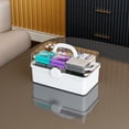 thumbnail image 6 of 13.3 Inch Craft Box Organizer and Medicine Organizer Storage with 2 Tier Tray,Multifunctional Plastic Sewing Organizer,Cute First aid Kit Empty Box with Handle and Craft Supply Organizer, 6 of 7