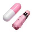 thumbnail image 2 of Pocket Umbrella Mini Compact Foldable Umbrella Pink for Sunny and Rainny Days 6 Umbrella Ribs, 2 of 12