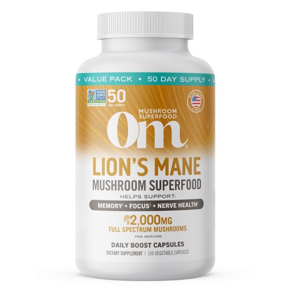 Om Lion's Mane Mushroom Capsules, 150 ct.