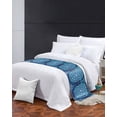 thumbnail image 3 of Xipuska Blue Boho Flowers Bed Runners for Queen Size Bed, Decorative Bed Throws for Foot of Bed, Ethnic Farmhouse Abstract Floral Art Bed Runner Sofa Throw Bedding Scarf Slipcover for Bedroom, 3 of 6
