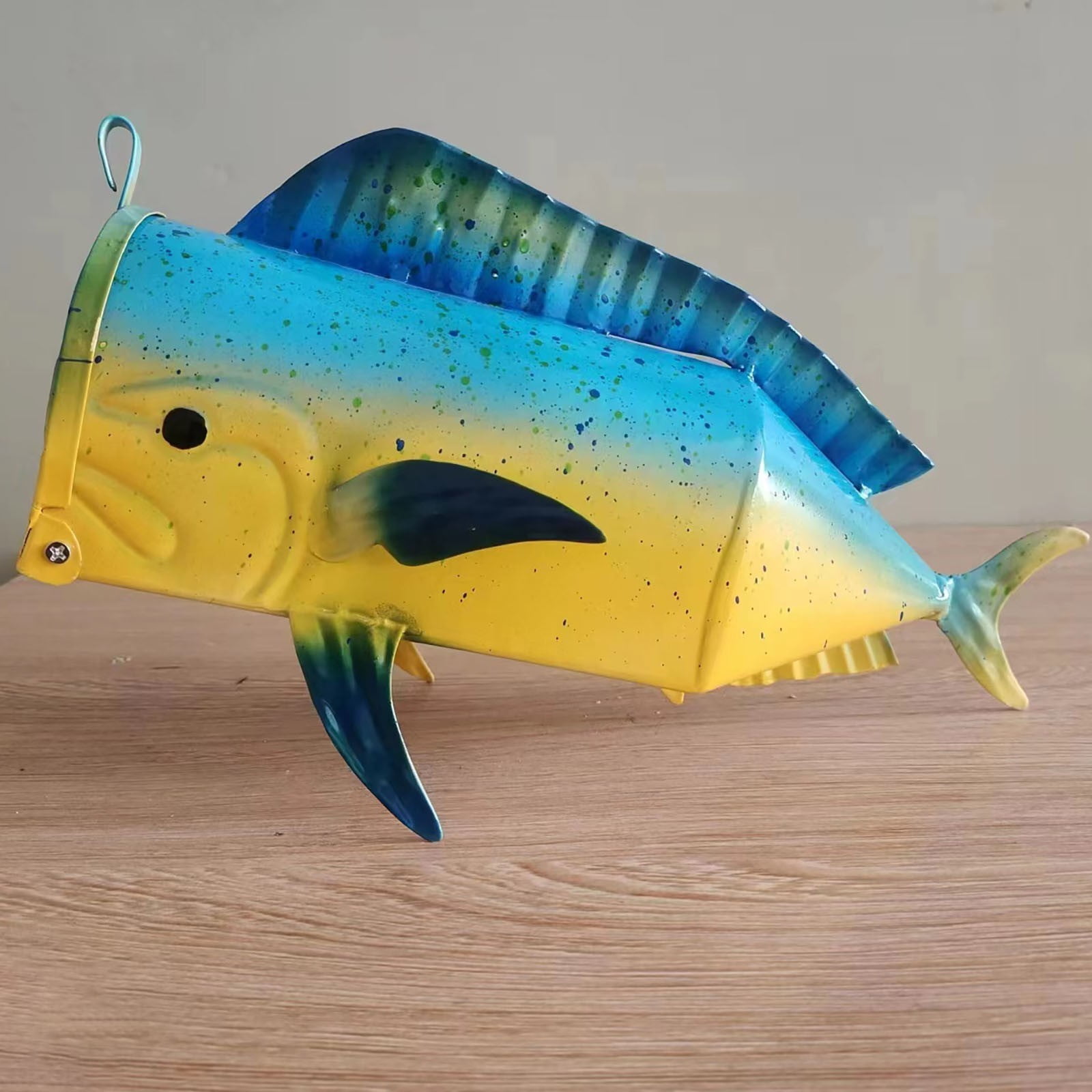 Mahi Mahi (dolphin Fish) Mailbox Garden Dolphin Fish Decoration Metal Mailbox Decoration Garden Crafts Decoration Dolphin Mailbox 1PC