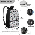 thumbnail image 5 of Uourmeti Penguin Ice Cream Pattern Backpack, Large Storage School Backpack 17 Inch Smooth Zipper Student Bookbag for Daily Use Travel, 5 of 6