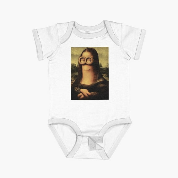 Bella Canvas Minion Lisa Short Sleeve Baby One-Piece Newborn Gender Neutral Outfit, Baby Boy Or Girl Bodysuit, Birrthday Gifts