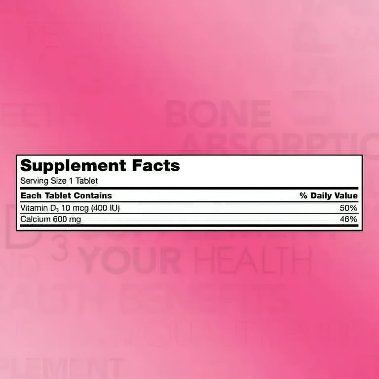 Kirkland Signature Calcium 600 mg. with Vitamin D3, 500 Tablets